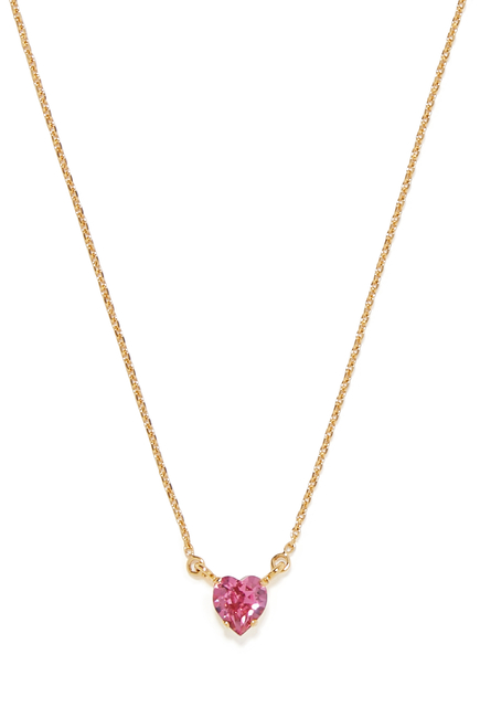 Valentina Heart Necklace, 18k Gold-Plated Brass & Crystals